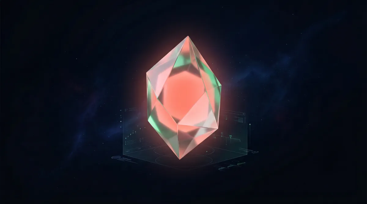 Abstract data visualization representing AI search monitoring analytics dashboard